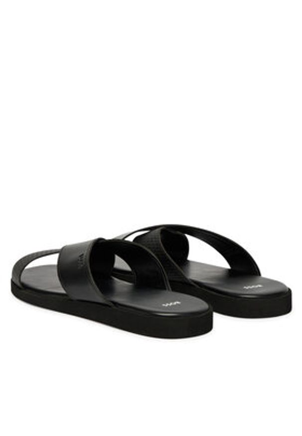 BOSS Klapki Darrel 50563155 Czarny. Kolor: czarny. Materiał: skóra