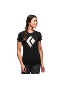 Koszulka sportowa damaska Black Diamond CHALKED UP TEE z krótkim rękawem. Kolor: czarny. Długość rękawa: krótki rękaw. Długość: krótkie