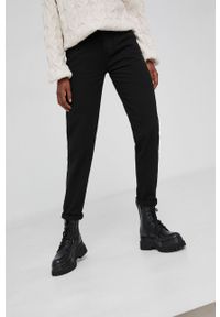 Answear Lab Jeansy bawełniane damskie high waist. Stan: podwyższony. Kolor: czarny. Styl: wakacyjny #1