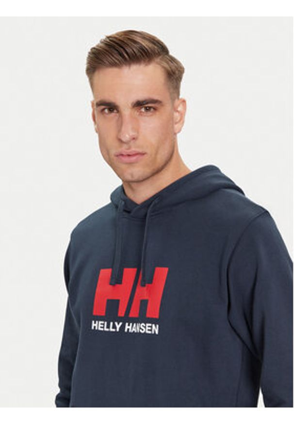 Helly Hansen Bluza HH Logo 54582 Granatowy Regular Fit. Kolor: niebieski. Materiał: bawełna
