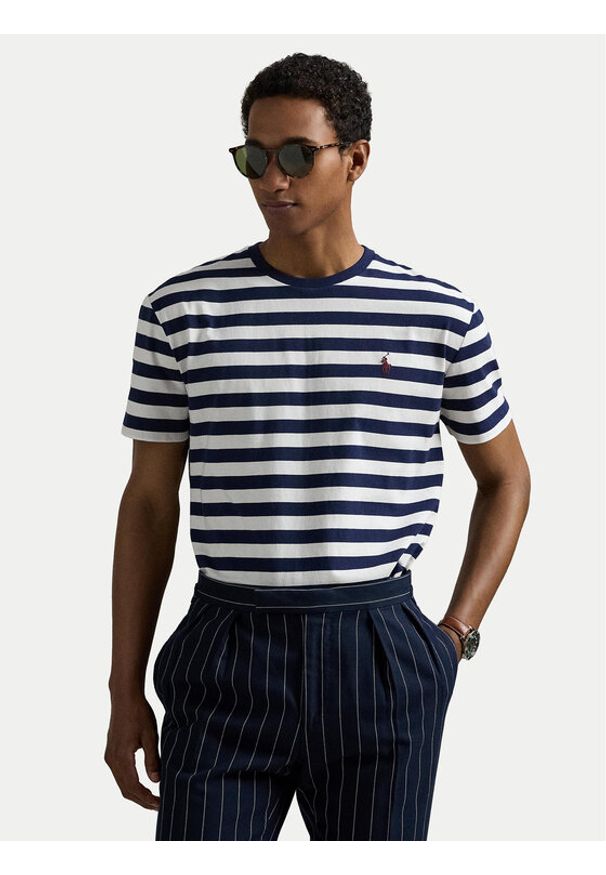 Polo Ralph Lauren T-Shirt 710803479030 Biały Custom Slim Fit. Typ kołnierza: polo. Kolor: biały. Materiał: bawełna