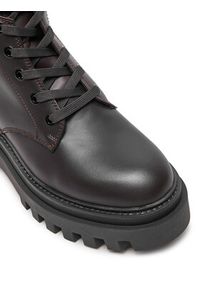 Calvin Klein Jeans Sztyblety Flatform Lace Up Boot Mg Lth YW0YW01544 Brązowy. Kolor: brązowy. Materiał: skóra