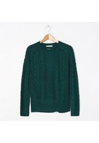 House - Sweter z warkoczowym splotem - Turkusowy. Kolor: turkusowy. Materiał: ze splotem. Wzór: ze splotem #1
