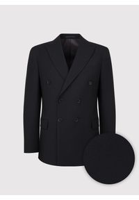 Pako Lorente - PAKO LORENTE – Dwurzędowa czarna marynarka garniturowa. Okazja: na studniówkę, na spotkanie biznesowe. Kolor: czarny. Materiał: wiskoza, elastan. Styl: biznesowy, młodzieżowy #6