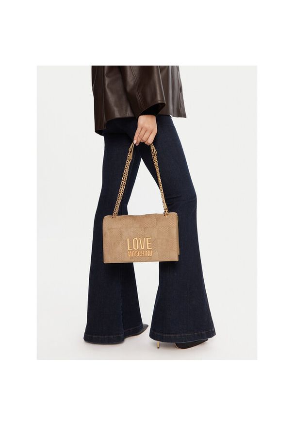 Love Moschino - Torebka LOVE MOSCHINO. Kolor: beżowy