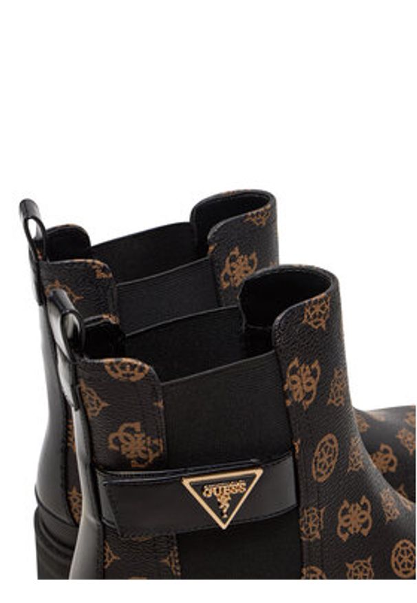 Guess Botki Bensly FLFBEN FAL10 Czarny. Kolor: czarny. Materiał: skóra