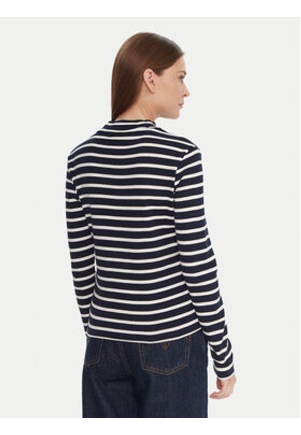 TOMMY HILFIGER - Tommy Hilfiger Bluzka WW0WW47307 Granatowy Slim Fit. Kolor: niebieski. Materiał: bawełna