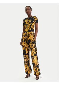 Versace Jeans Couture T-Shirt 80HAH608 JS553 Czarny Regular Fit. Kolor: czarny. Materiał: bawełna #4