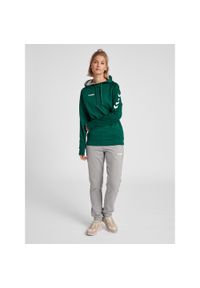 Bluza sportowa z kapturem damska Hummel Go Cotton Hoodie Woman. Typ kołnierza: kaptur. Kolor: zielony