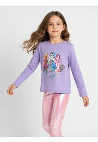 Sinsay - Koszulka z długimi rękawami Monster High - fioletowy. Kolor: fioletowy. Długość rękawa: długi rękaw. Długość: długie