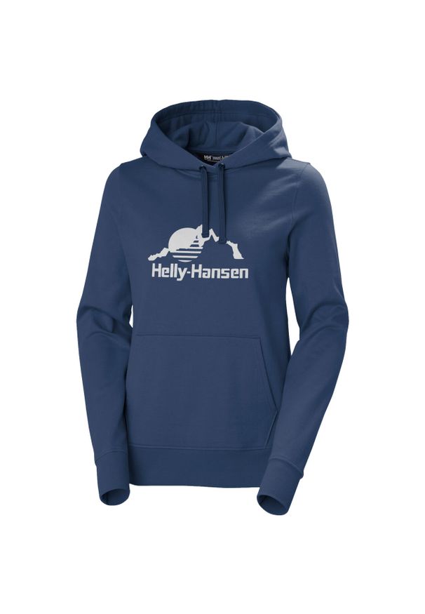 Bluza damska z kapturem Helly Hansen Nord Graphic. Typ kołnierza: kaptur. Kolor: niebieski