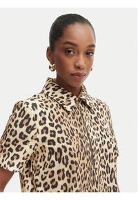 LOLA CASADEMUNT Sukienka codzienna LS2616134 Brązowy Loose Fit. Okazja: na co dzień. Kolor: brązowy. Materiał: syntetyk. Typ sukienki: proste. Styl: casual #3