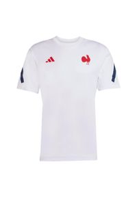 Adidas - Koszulka podróżna Francji. Kolor: biały. Sport: piłka nożna