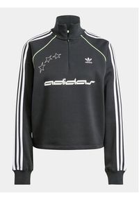 Adidas - adidas Bluza IT9703 Czarny Loose Fit. Kolor: czarny. Materiał: bawełna