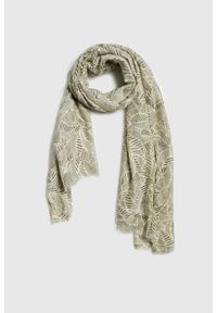 MOODO - Wzorzysty szal oliwkowy. Kolor: oliwkowy. Materiał: poliester #1