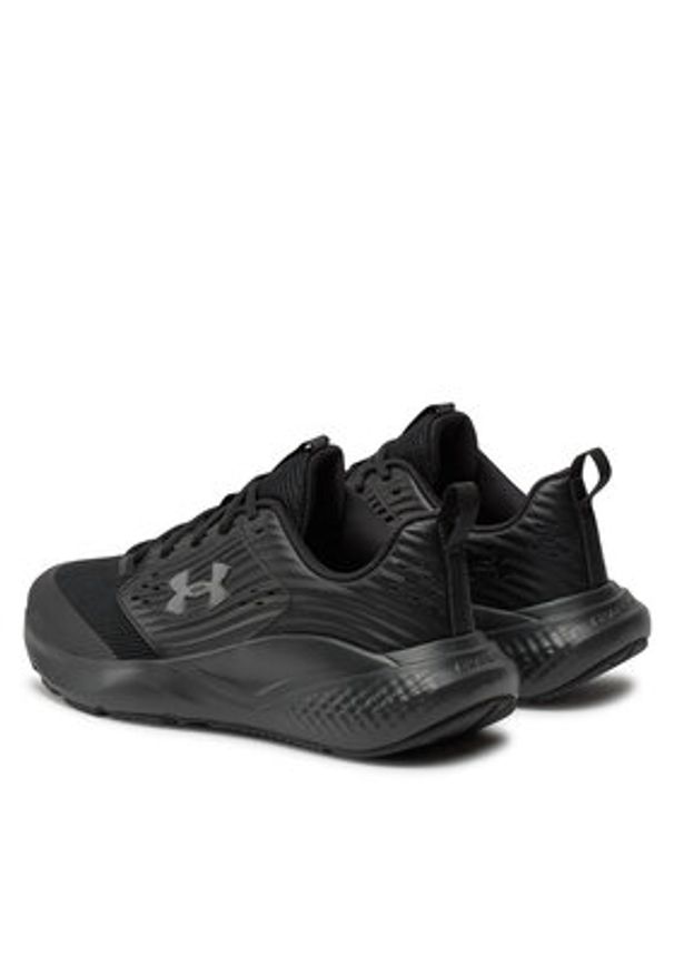 Under Armour Buty na siłownię Ua Charged Commit Tr 4 3026017-005 Czarny. Kolor: czarny. Materiał: skóra. Sport: fitness