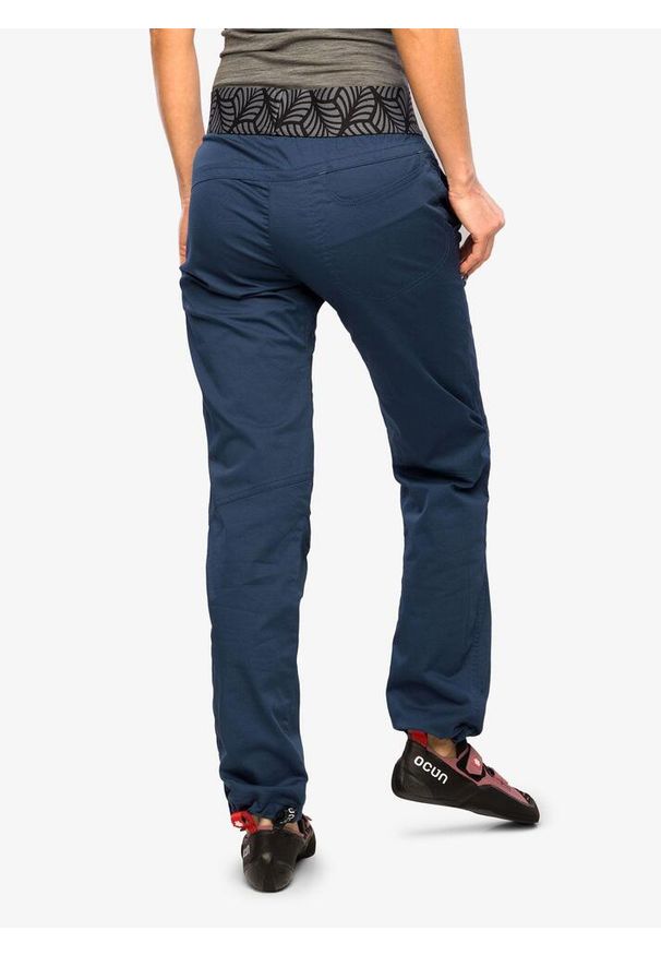 OCUN - Spodnie wspinaczkowe damskie Ocun Pantera Organic Pants. Kolor: niebieski. Długość: długie. Wzór: motyw zwierzęcy. Sport: wspinaczka