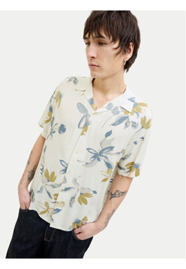 Jack & Jones Koszula Luke 12271111 Écru Relaxed Fit. Materiał: wiskoza