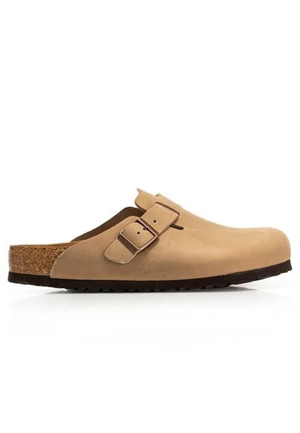 Buty do chodzenia dla dorosłych Birkenstock Boston. Zapięcie: bez zapięcia. Kolor: brązowy. Materiał: skóra, syntetyk, materiał. Szerokość cholewki: normalna. Sport: turystyka piesza