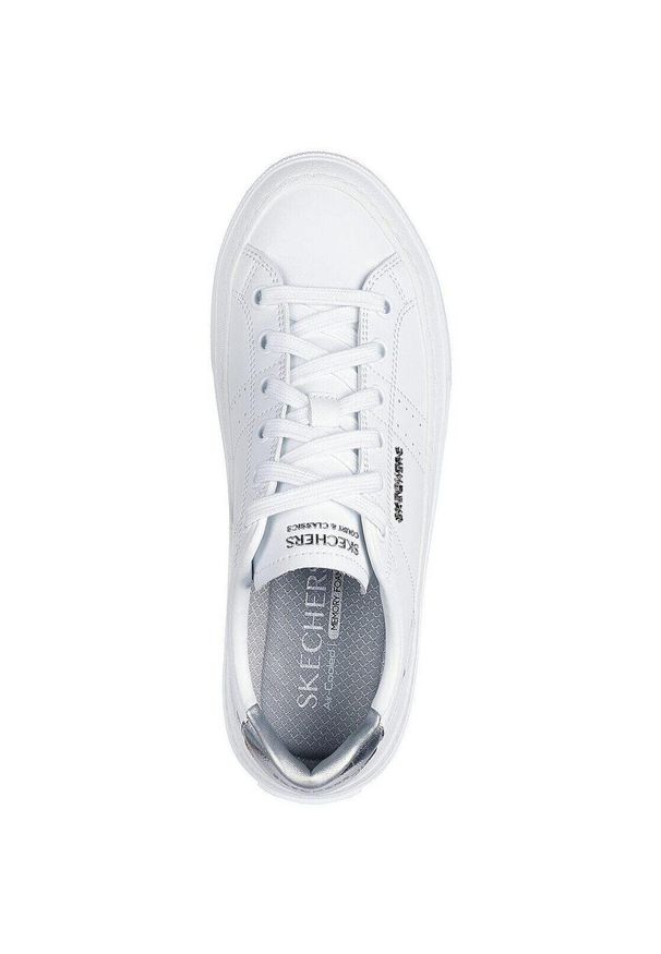skechers - Adidasy Skechers Selene-sophisticated, Kobiety. Kolor: biały. Materiał: skóra ekologiczna, materiał