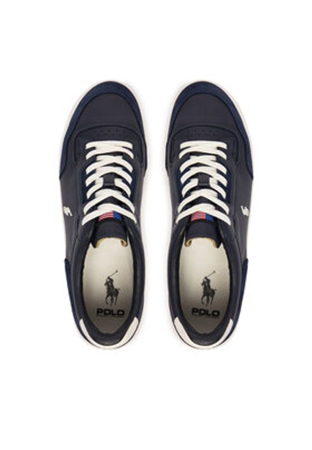 Polo Ralph Lauren Sneakersy 809P07527003 Granatowy. Kolor: niebieski. Materiał: zamsz, skóra