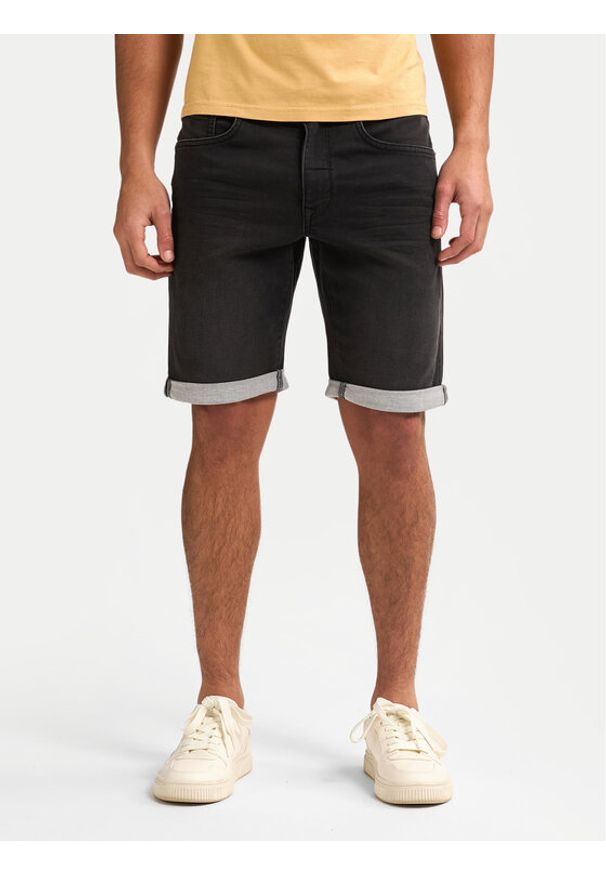 Petrol Industries Szorty jeansowe M-ROS-SHO001 Szary Slim Fit. Kolor: szary. Materiał: bawełna