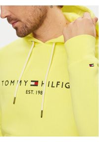 TOMMY HILFIGER - Tommy Hilfiger Bluza Logo MW0MW11599 Żółty Regular Fit. Kolor: żółty. Materiał: bawełna #5