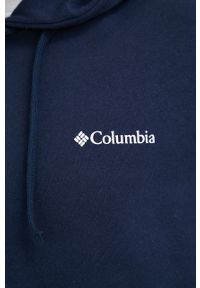 columbia - Columbia bluza męska kolor granatowy z kapturem. Okazja: na co dzień. Typ kołnierza: kaptur. Kolor: niebieski. Materiał: dzianina. Wzór: nadruk. Styl: casual #4
