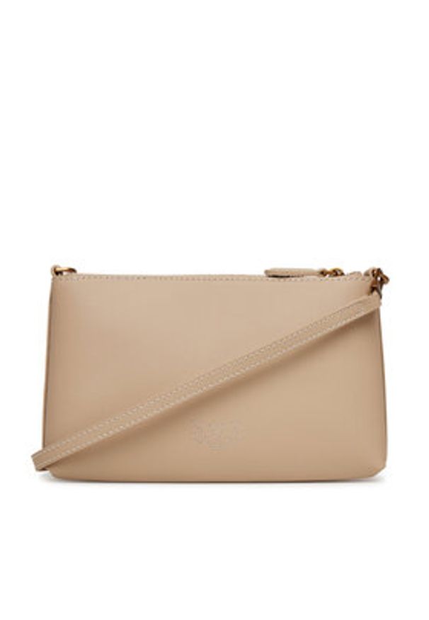 Pinko - PINKO Torebka Flat Horizontal Mini PE 25 PCPL 104277 A2AN Beżowy. Kolor: beżowy. Materiał: skórzane