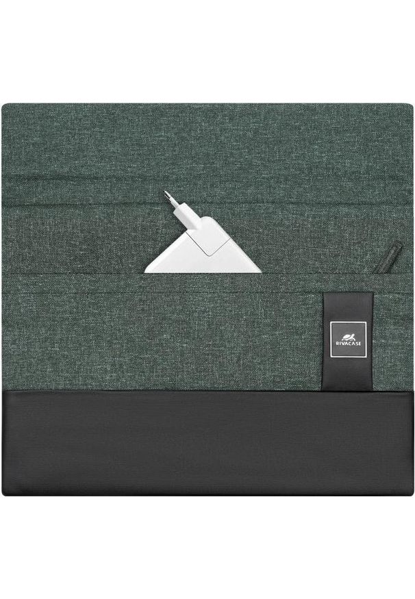 RIVACASE - Etui Rivacase 8803 zielony. Kolor: zielony. Materiał: materiał, skóra, poliester. Wzór: melanż. Styl: elegancki