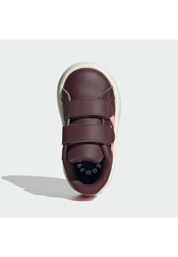 Adidas - Buty Grand Court 2.0 Kids. Kolor: biały, wielokolorowy, różowy. Materiał: materiał