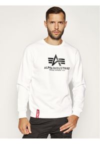 Alpha Industries Bluza Basic 178302 Biały Regular Fit. Kolor: biały. Materiał: bawełna