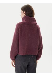 only - ONLY Golf Gila 15358571 Fioletowy Regular Fit. Typ kołnierza: golf. Kolor: fioletowy. Materiał: syntetyk #7