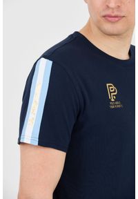 La Martina - LA MARTINA Granatowy męski t-shirt Jersey, Rozmiar 3XL. Kolor: niebieski. Materiał: jersey #2