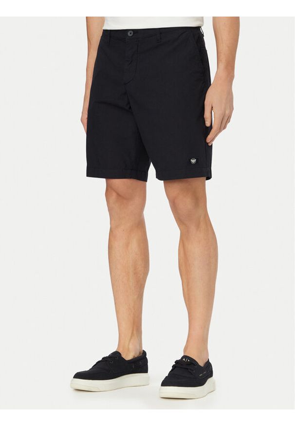 Emporio Armani Szorty sportowe EM000591 AF20428 UB102 Granatowy Regular Fit. Kolor: niebieski. Materiał: bawełna. Styl: sportowy