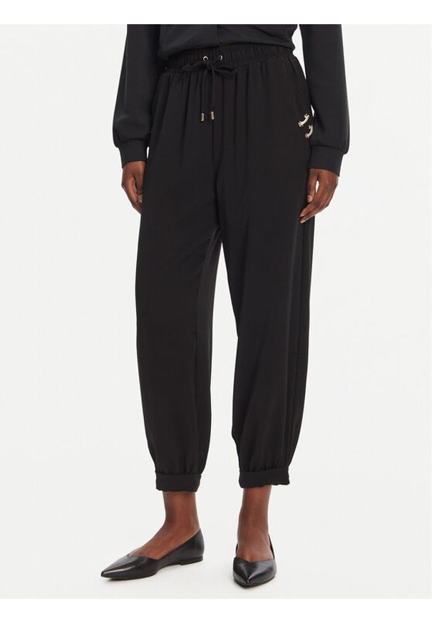 Liu Jo Sport Spodnie materiałowe TA5138 TS923 Czarny Regular Fit. Kolor: czarny. Materiał: syntetyk. Styl: sportowy