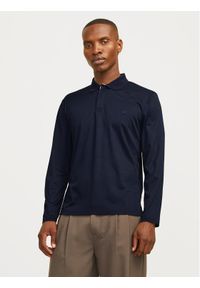 Jack & Jones Polo Crodney 12259645 Granatowy Regular Fit. Typ kołnierza: polo. Kolor: niebieski. Materiał: syntetyk, bawełna