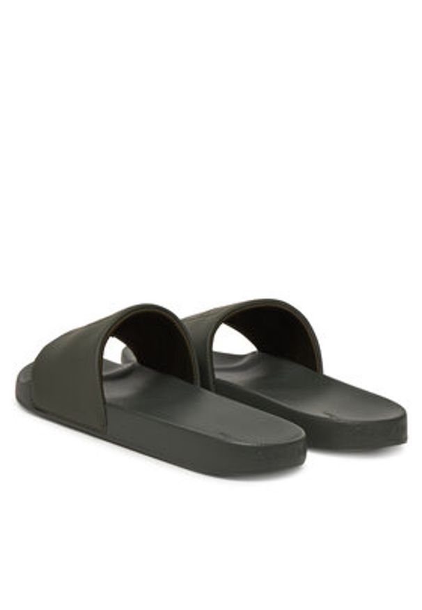 Calvin Klein Klapki Pool Slide W/ Ck Square HM0HM01754 Zielony. Kolor: zielony. Materiał: skóra