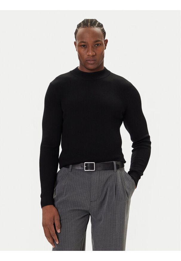 JOOP! Sweter 17 JK-12Donteo 30047344 Czarny Modern Fit. Kolor: czarny. Materiał: wełna