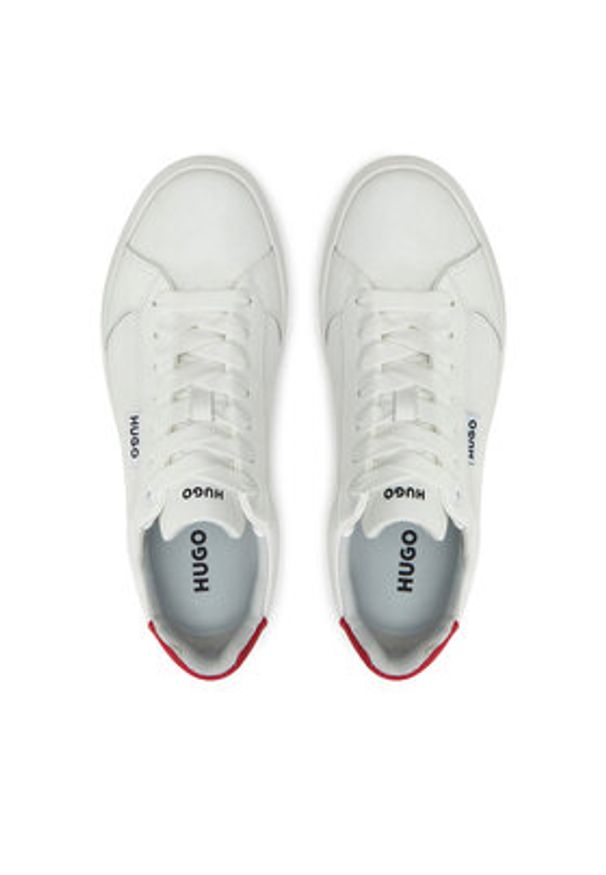 Hugo Sneakersy Morrie 50536361 10269776 01 Biały. Kolor: biały. Materiał: materiał