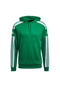 Adidas - Bluza piłkarska męska adidas Squadra 21 Hoodie. Typ kołnierza: kaptur. Kolor: biały, zielony, wielokolorowy. Materiał: materiał. Sport: fitness, piłka nożna #2