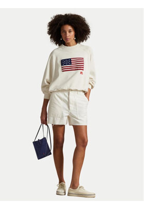 Polo Ralph Lauren Szorty materiałowe 211949934002 Écru Relaxed Fit. Kolor: kremowy. Materiał: bawełna