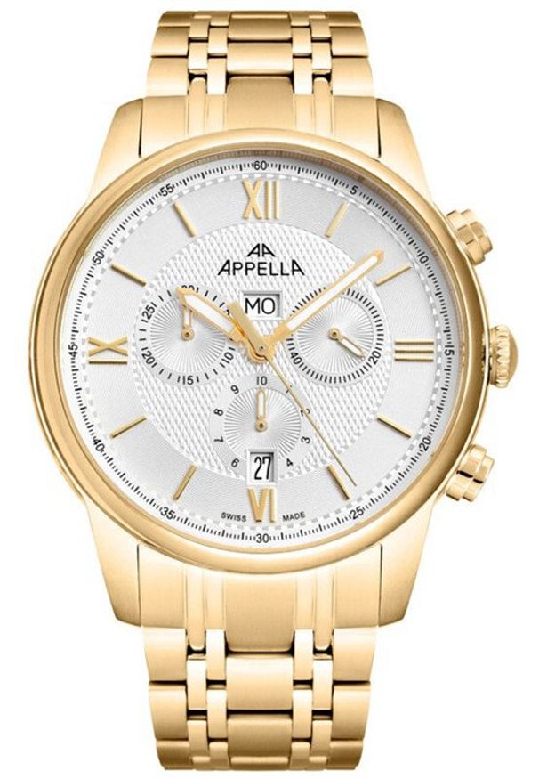 Acappella - Zegarek męski Appella L70006.1163CH złoty. Kolor: złoty