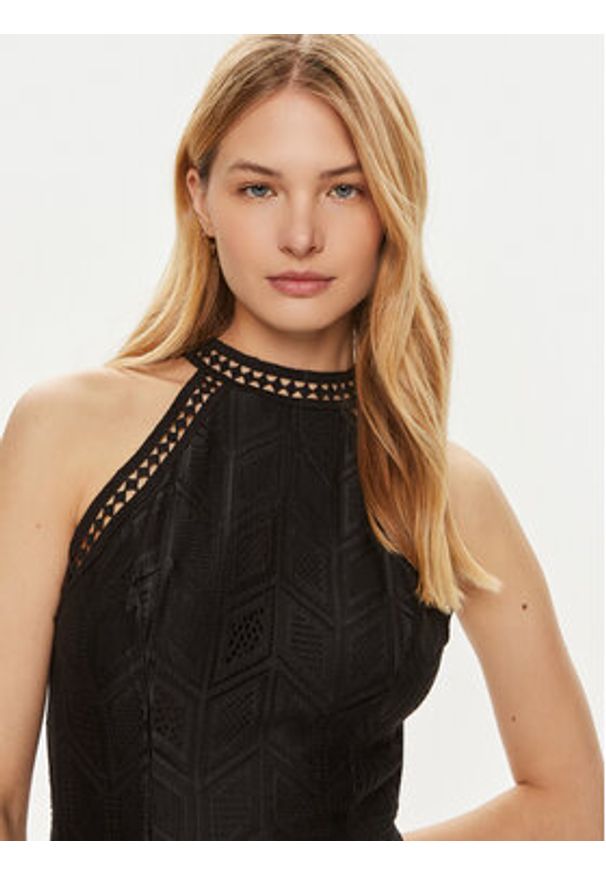 Guess Sukienka wieczorowa W2YK96 K3I20 Czarny Regular Fit. Kolor: czarny. Materiał: syntetyk. Styl: wizytowy