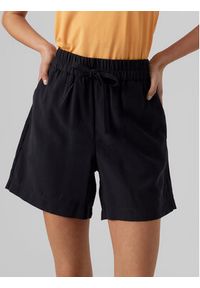 Vero Moda Szorty materiałowe Carmen 10278931 Czarny Loose Fit. Kolor: czarny. Materiał: wiskoza