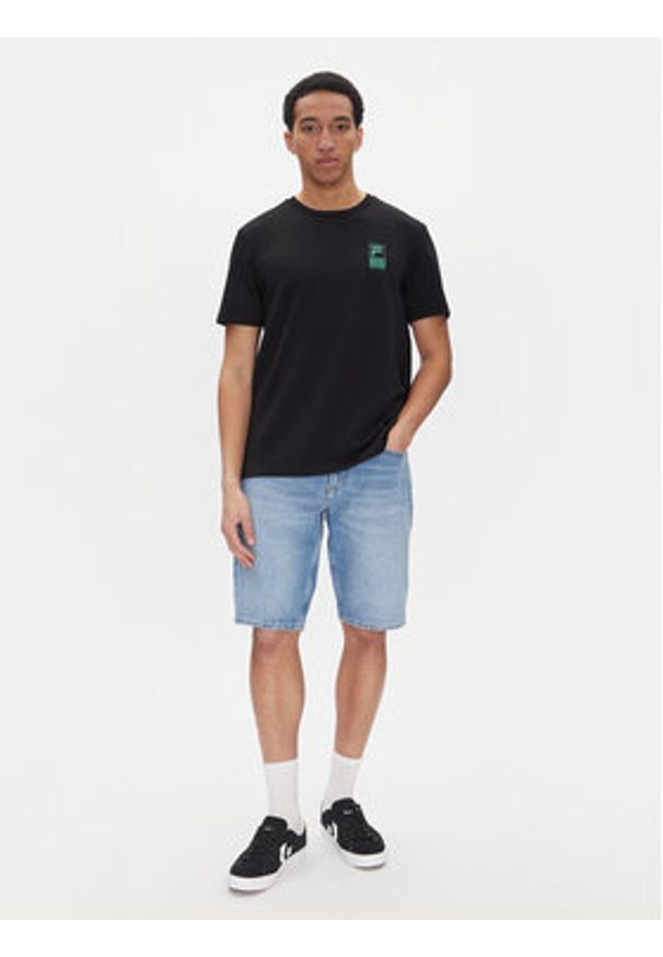 Fila T-Shirt Lennik FAM0883 Czarny Regular Fit. Kolor: czarny. Materiał: syntetyk