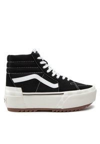 Vans Sneakersy Sk8-Hi Stacked VN0A4BTW5ZN1 Czarny. Kolor: czarny. Materiał: zamsz, skóra. Model: Vans SK8 #1