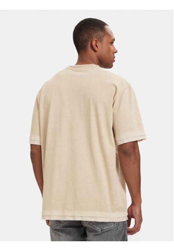 G-Star RAW - G-Star Raw T-Shirt Washed Distressed D28896-E401 Beżowy Relaxed Fit. Kolor: beżowy. Materiał: bawełna