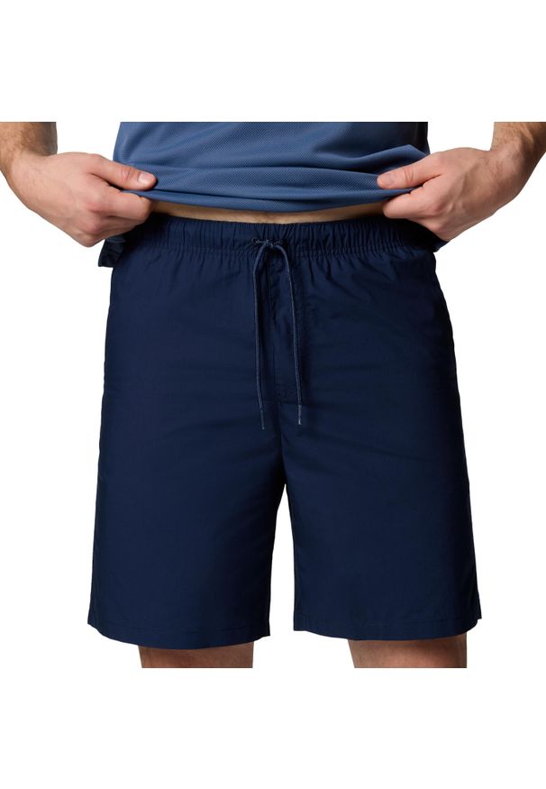 columbia - Spodenki sportowe męskie Washed Out Easy Short. Kolor: niebieski. Materiał: bawełna. Długość: krótkie. Sezon: lato