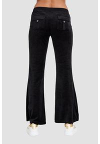 Juicy Couture - JUICY COUTURE Czarne damskie spodnie Caisa Ultra Low Rise, Rozmiar XS. Kolor: czarny #5